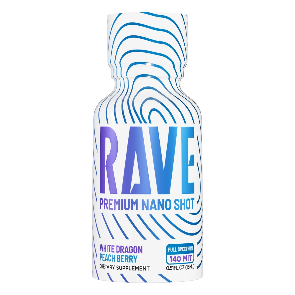 Rave_Kratom_140MIT_WhiteDragonPeachBerry_Bottle